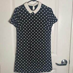Polka Dot Dress with White Collar